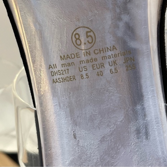 DREAM PAIRS Clear Two Strap Open Toe High Block Chunky Slip On Sandal 8.5 - Picture 9 of 10